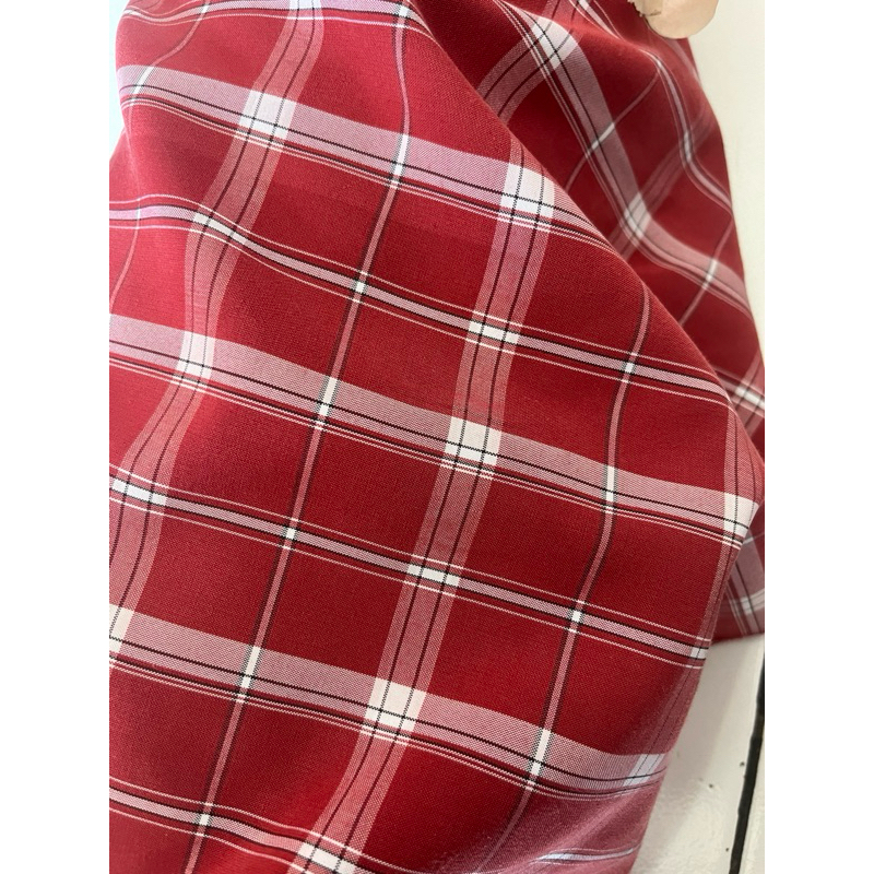 kain katun kotak Import Korea/kain kemeja kainkatun kotak