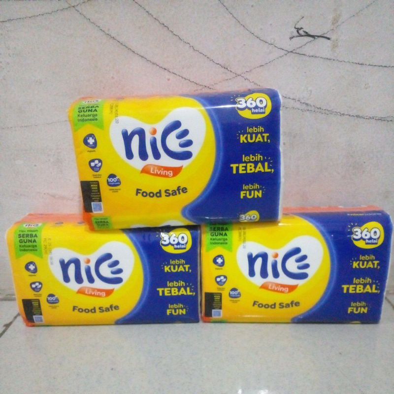 tisu tissue nice 360 helai kemasan baru (1pcs) / nice 180
