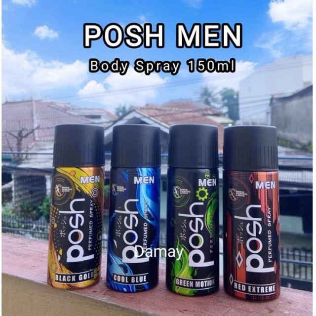 POSH MEN 150ml / Minyak Wangi POSH MEN Body Spray 150ml