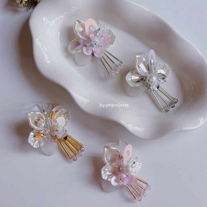 MIMOSA BROS SINGLE MEDIUM UNTUK BAJU KERAH KEMEJA - PREMIUM CRYSTAL STATEMENT BROOCH JUNTAI MANIK PA