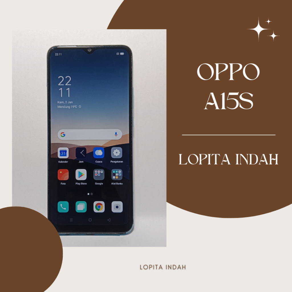 Oppo A15s Ram 6 Rom 128GB second termurah normal siap pakai