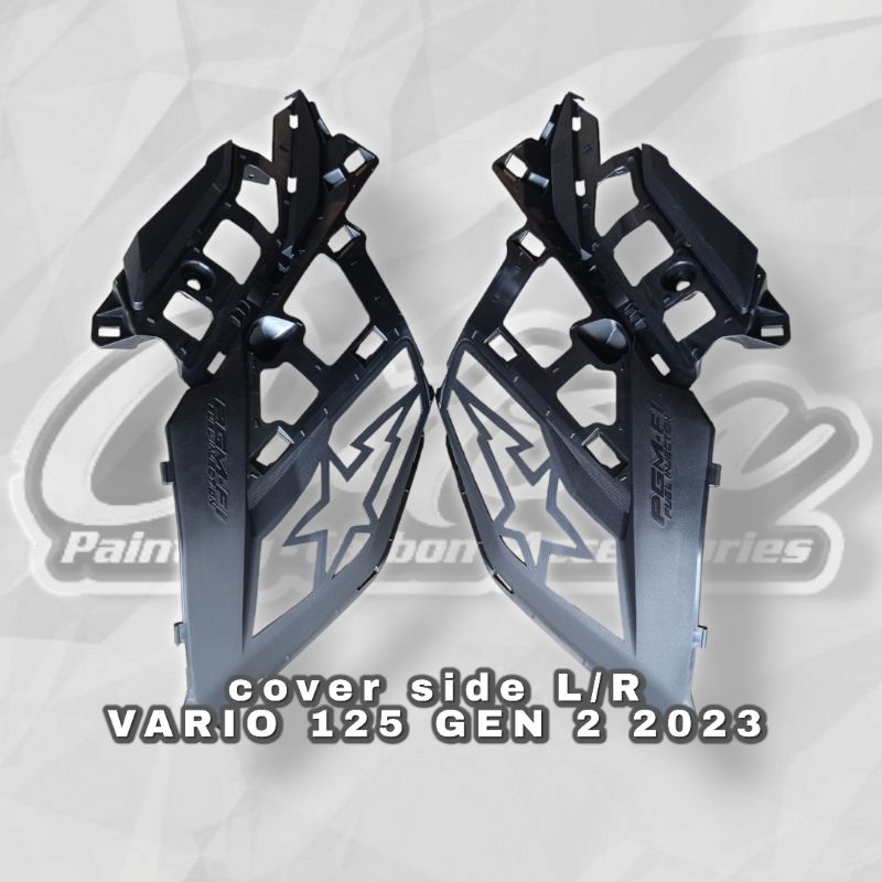 cover body sambung tutup mesin side 1 set L R tool box coak custom vario 125 led new GEN 2 2023 2024