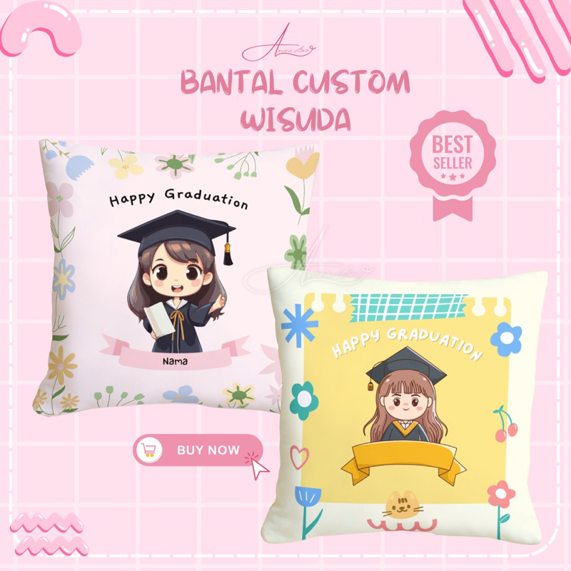 BANTAL CUSTOM KADO WISUDA / BANTAL CUSTOM MURAH GRADUATION