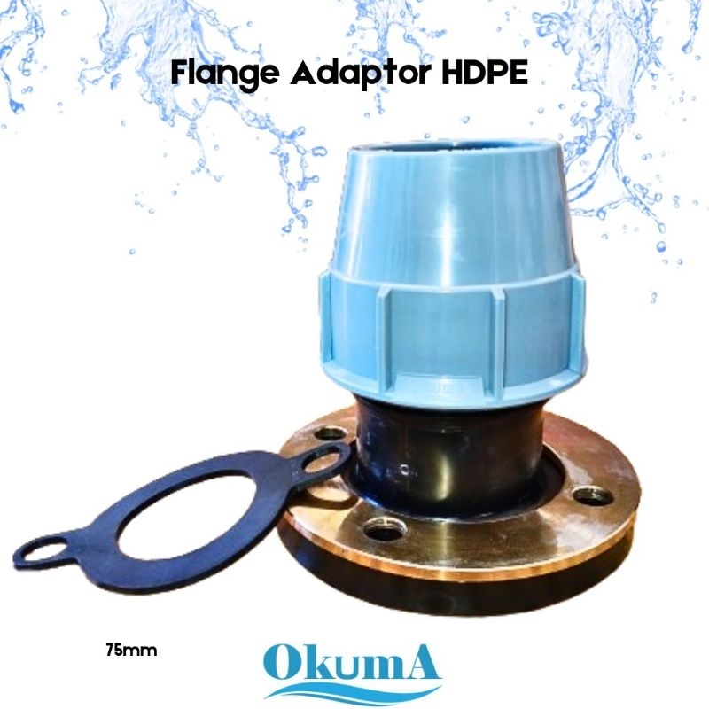 Flange Adaptor Okuma 2,5inc fitting HDPE Compression joint Flange Adaptor 75mm