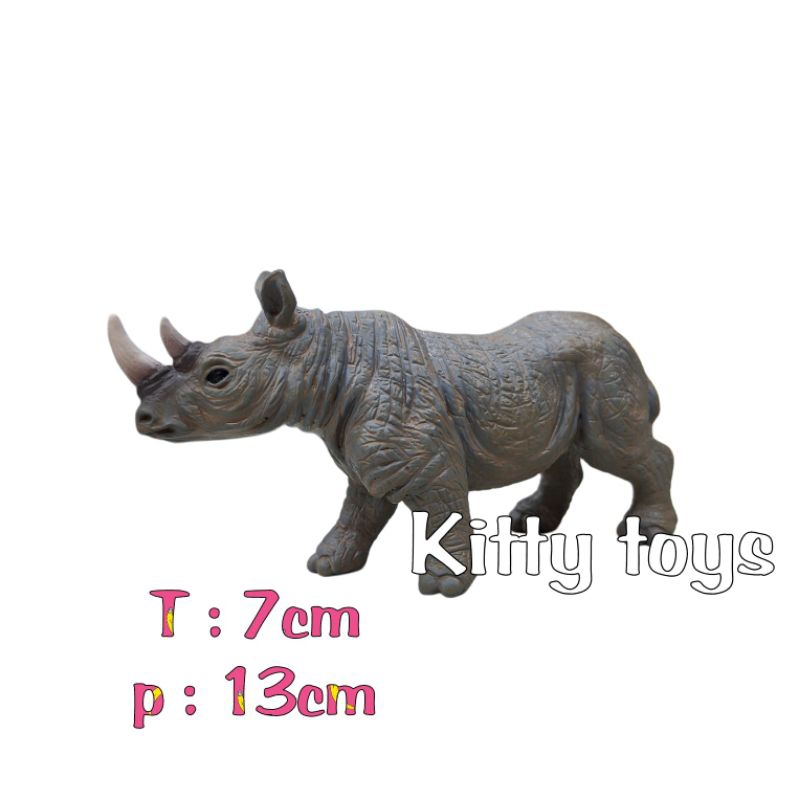 mainan binatang badak figure miniatur animal