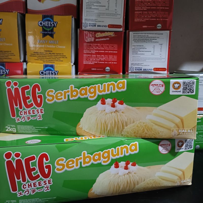 

500gr Meg Keju Cheddar Serbaguna Hijau (Repack)/Cheese