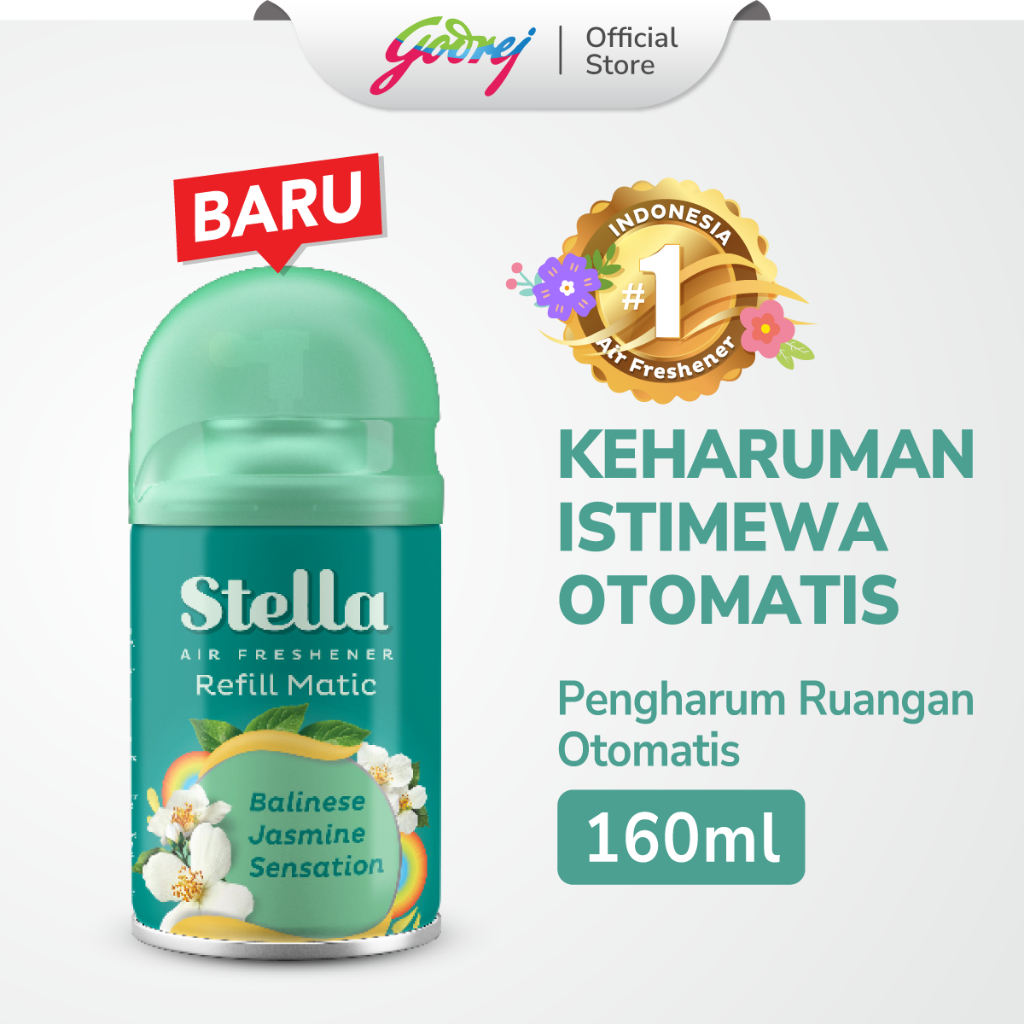 Stella Refill Matic Balinese Jasmine Sensation 160ml - Pengharum Ruangan Otomatis