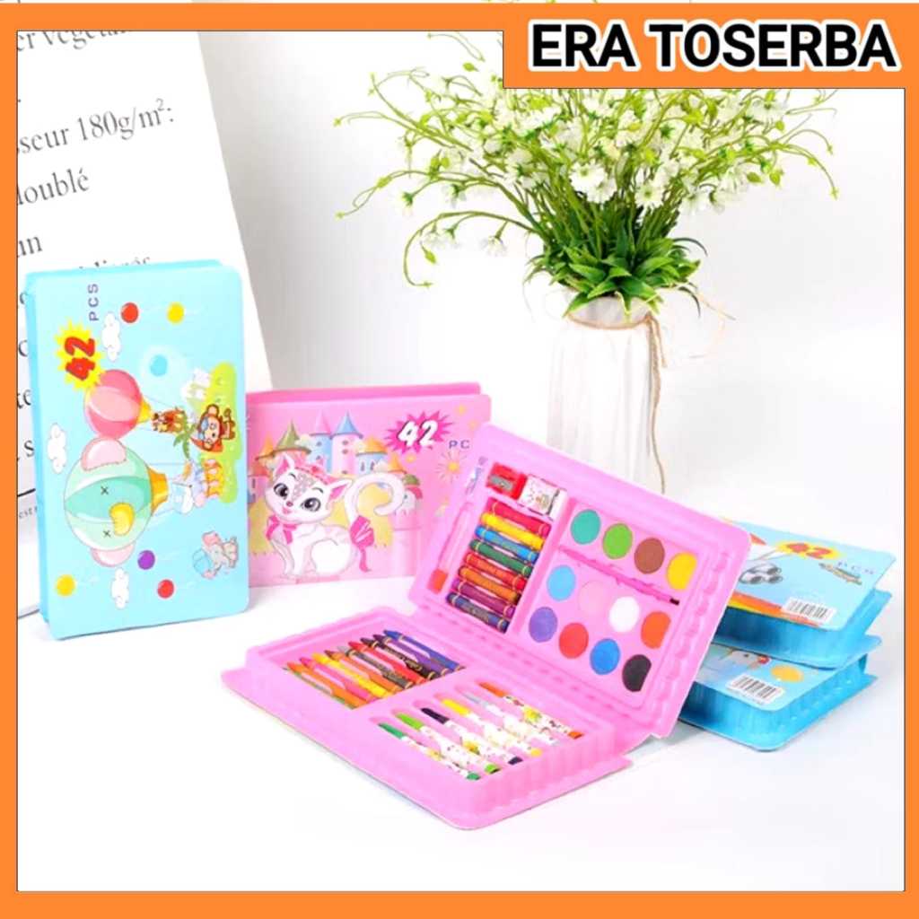 

CRAYON SET ANAK 42 PCS | KRAYON MEWARNAI SET | PENSIL WARNA