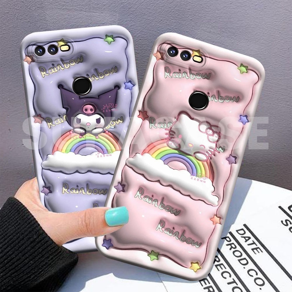 Sukacase Case Oppo A5s A7 A12 A11K A1K A3S Motif Kartun Timbul Hello Kitty Kuromi Melody - Case Oppo