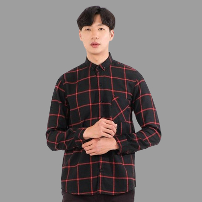 kemeja flannel pria lengan panjang kemeja flanel pria motif kotak kotak style korean