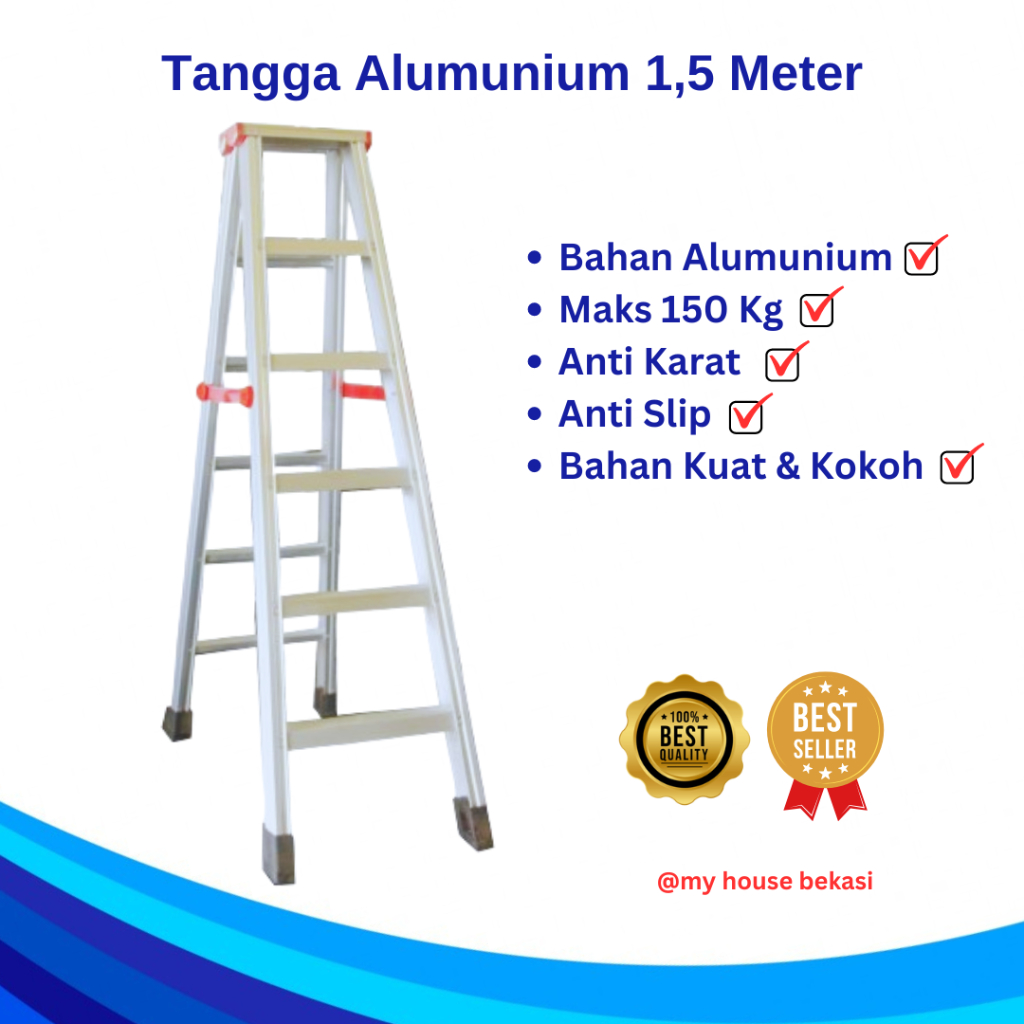 TANGGA LIPAT ALUMUNIUM / TANGGA JUMBO / TANGGA LIPAT 1,5 METER / TANGGA ALUMUNIUM TERMURAH / TANGGA