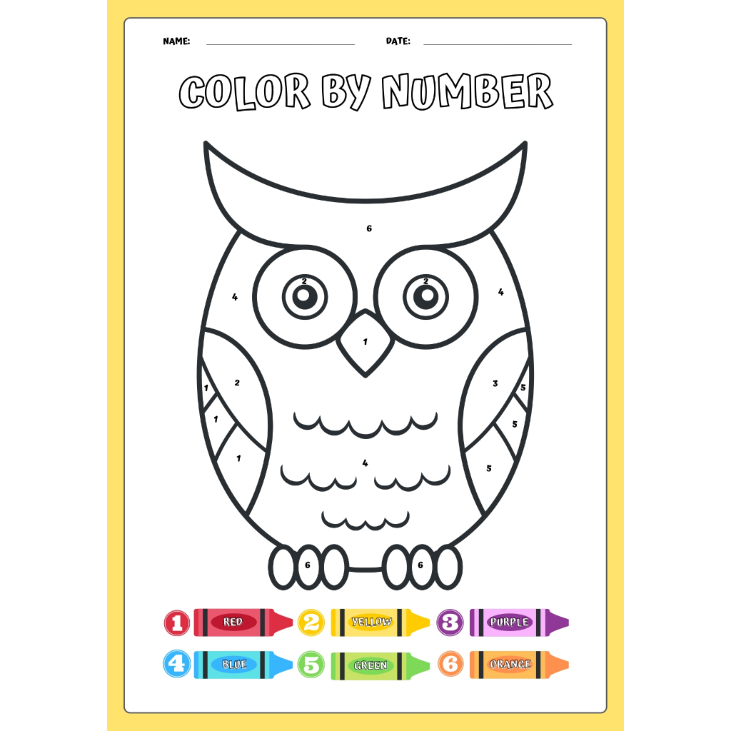 

Kertas Mewarnai Ajaib Anak Color Number Burung Hantu A4 Premium Paper