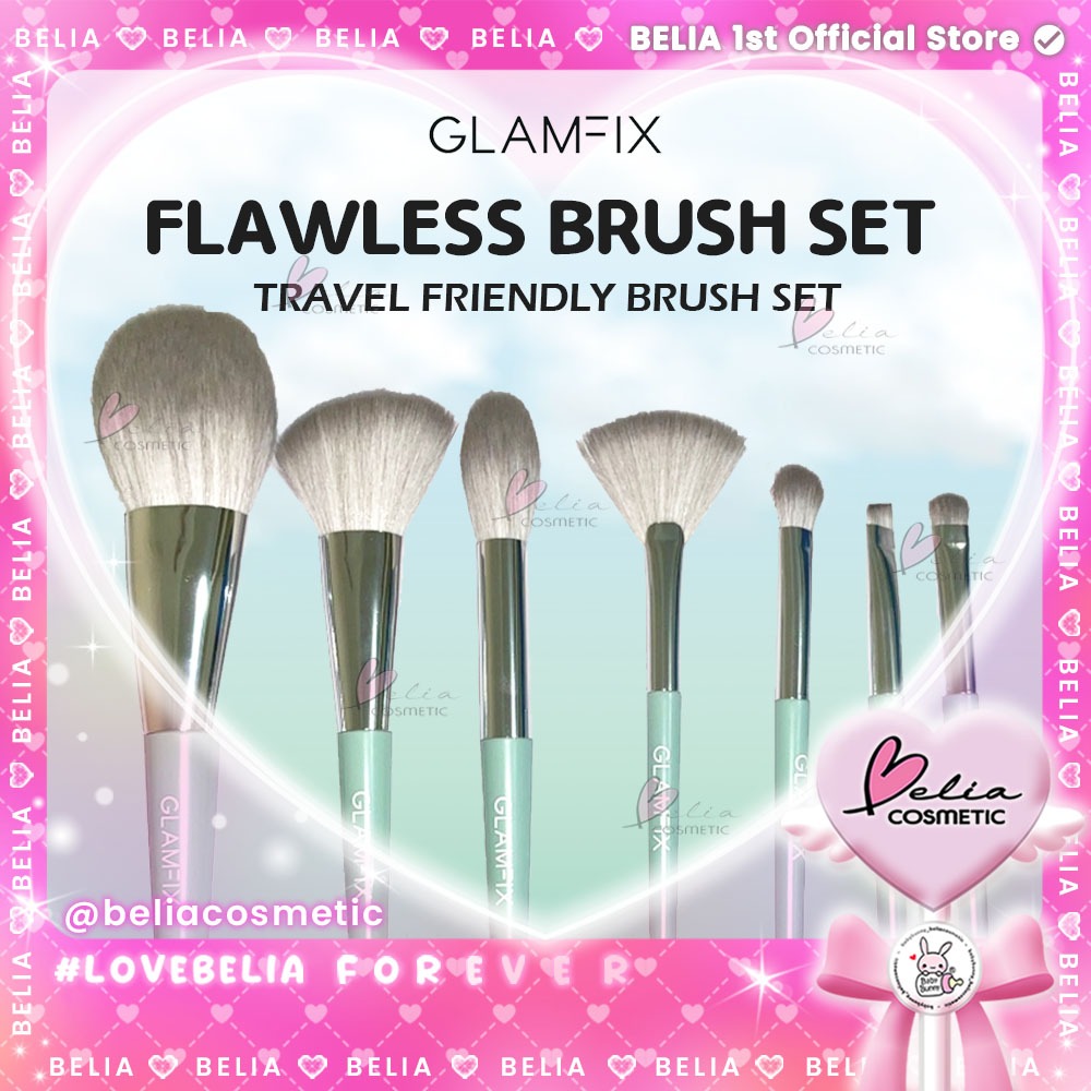 ❤ BELIA ❤ GLAMFIX Flawless Brush Highlighter | Fan | Contour | Powder | Eyebrow | Eyeshadow Blending