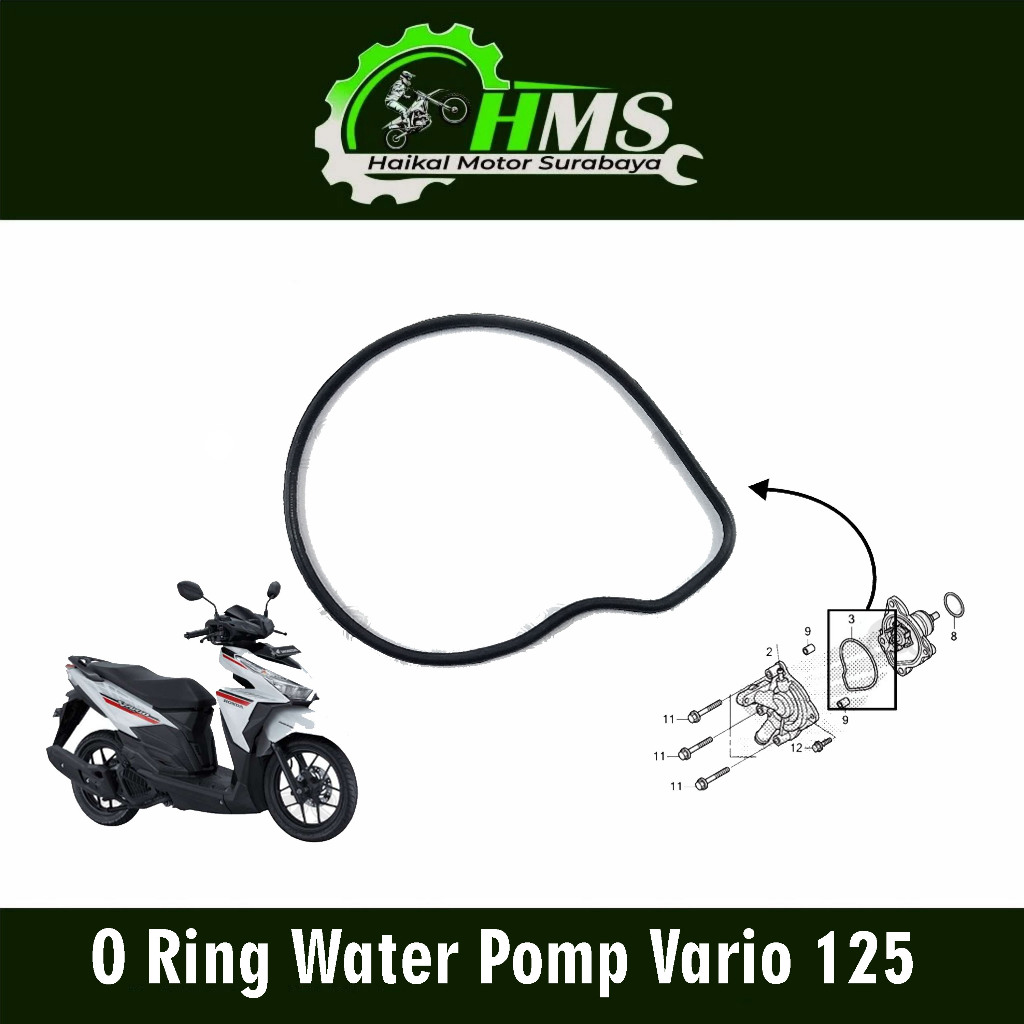 O RING WATER POMP VARIO 125 - ORING KARET POMPA AIR RADIATOR VARIO TECHNO 125 / VARIO 150