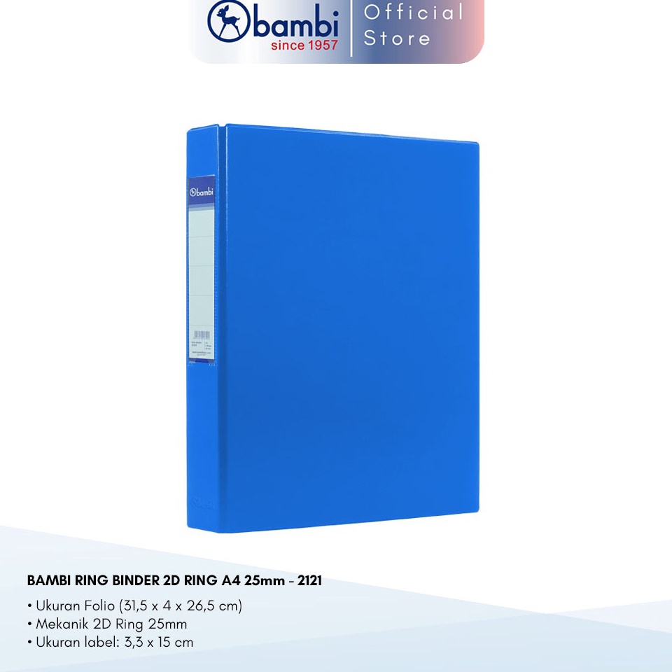 

KODE X5B Bambi Ring Binder A4 2 Ring MID SIZE 25 mm kode 2121