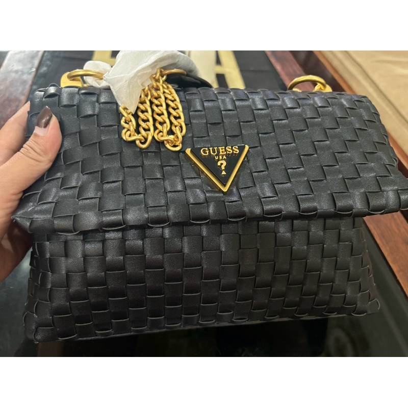 guess lisbet medium black factory outlet
