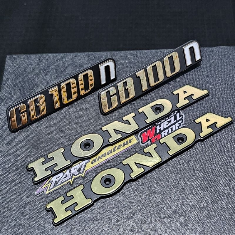 Emblem Honda Logo tengki cb100N logo tangki cb100n Emblem tangki set emblem cb100n emblem tepong whe
