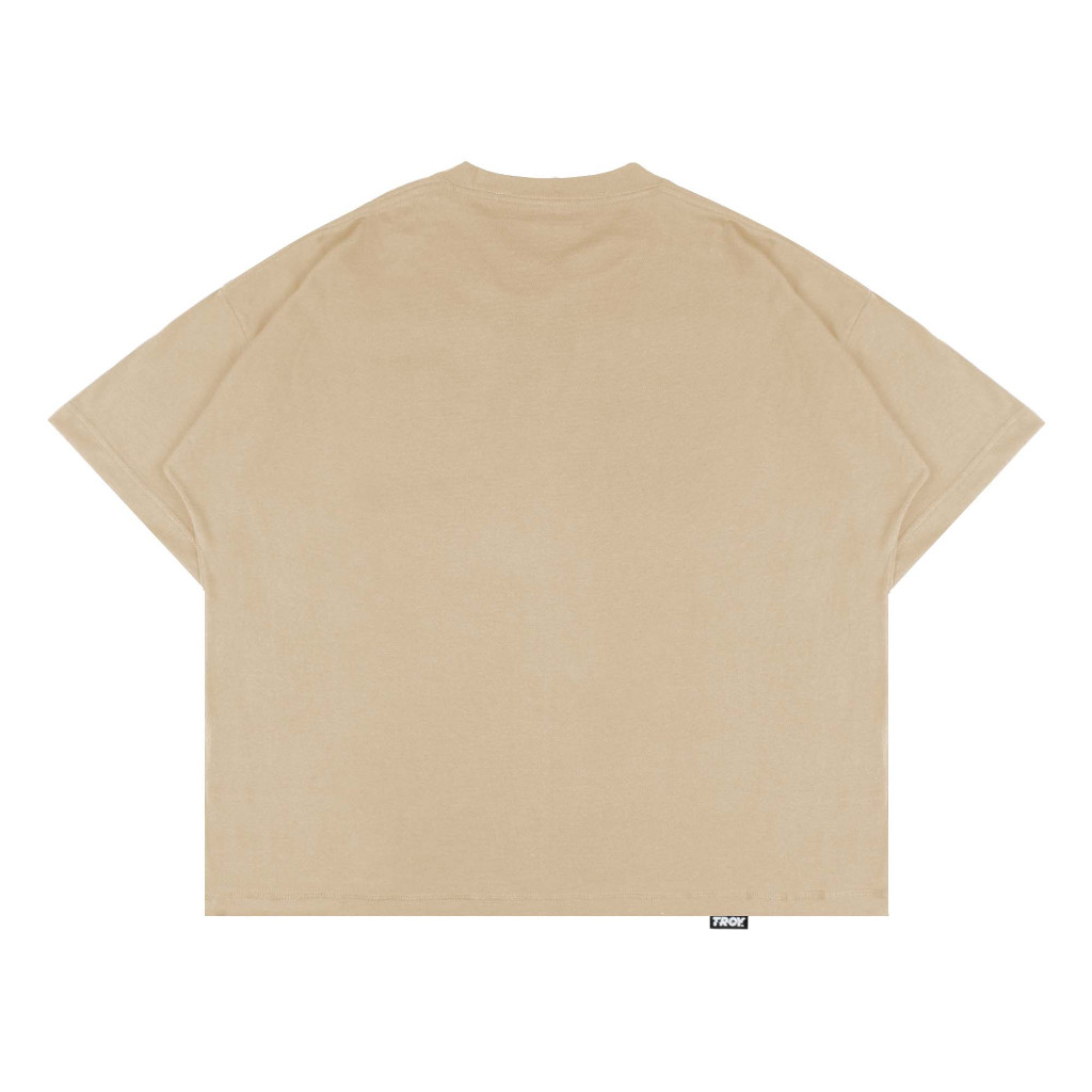 Troy Company T-shirt Boxy Pocket Oversize Beige Waiter - Kaos Pocket Boxy Oversize Beige BK 2590