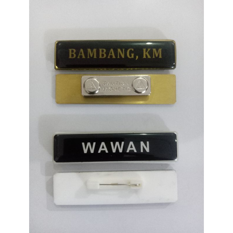 

Nama Dada Nametag Kuningan JARUM