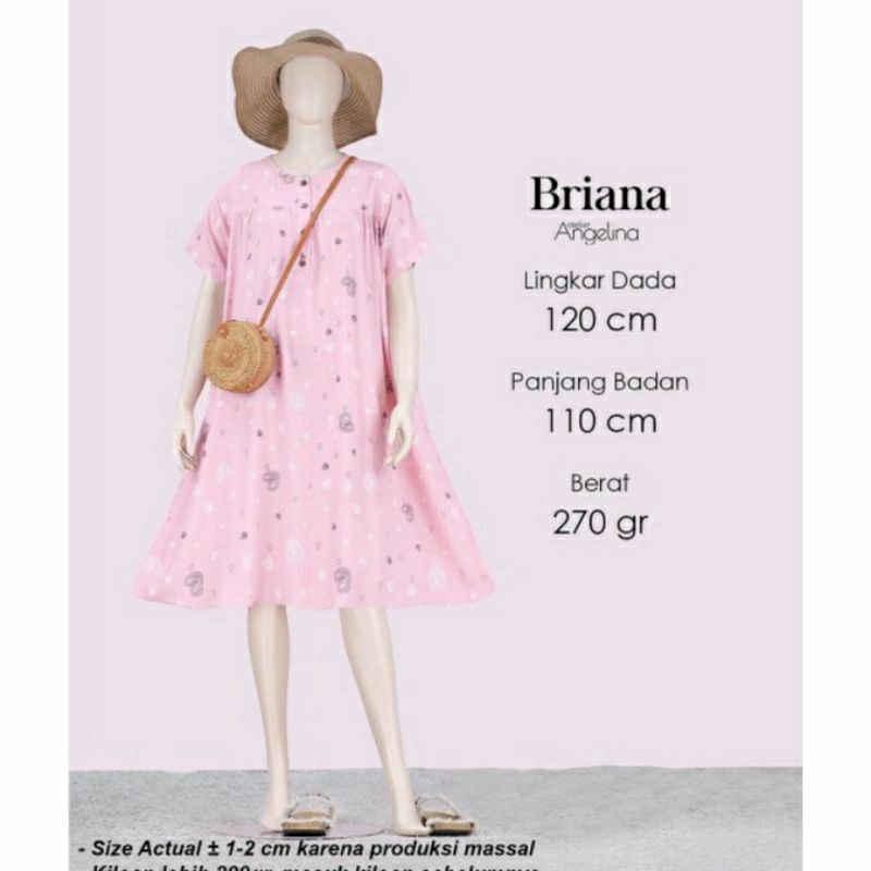 DASTER 4B 1D BRIANA BY ATELIER ANGELINA PARIS VISCOSE Daster Rayon Premium