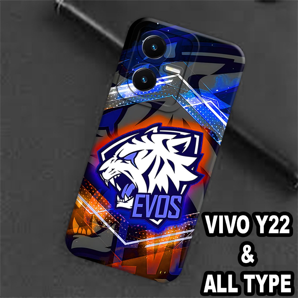 (GC37) Softcase karet Hp VIVO Y22 / Case Evos / Case Cowok / Case VIVO Y22 Silikon Tpu Pro Camera / 
