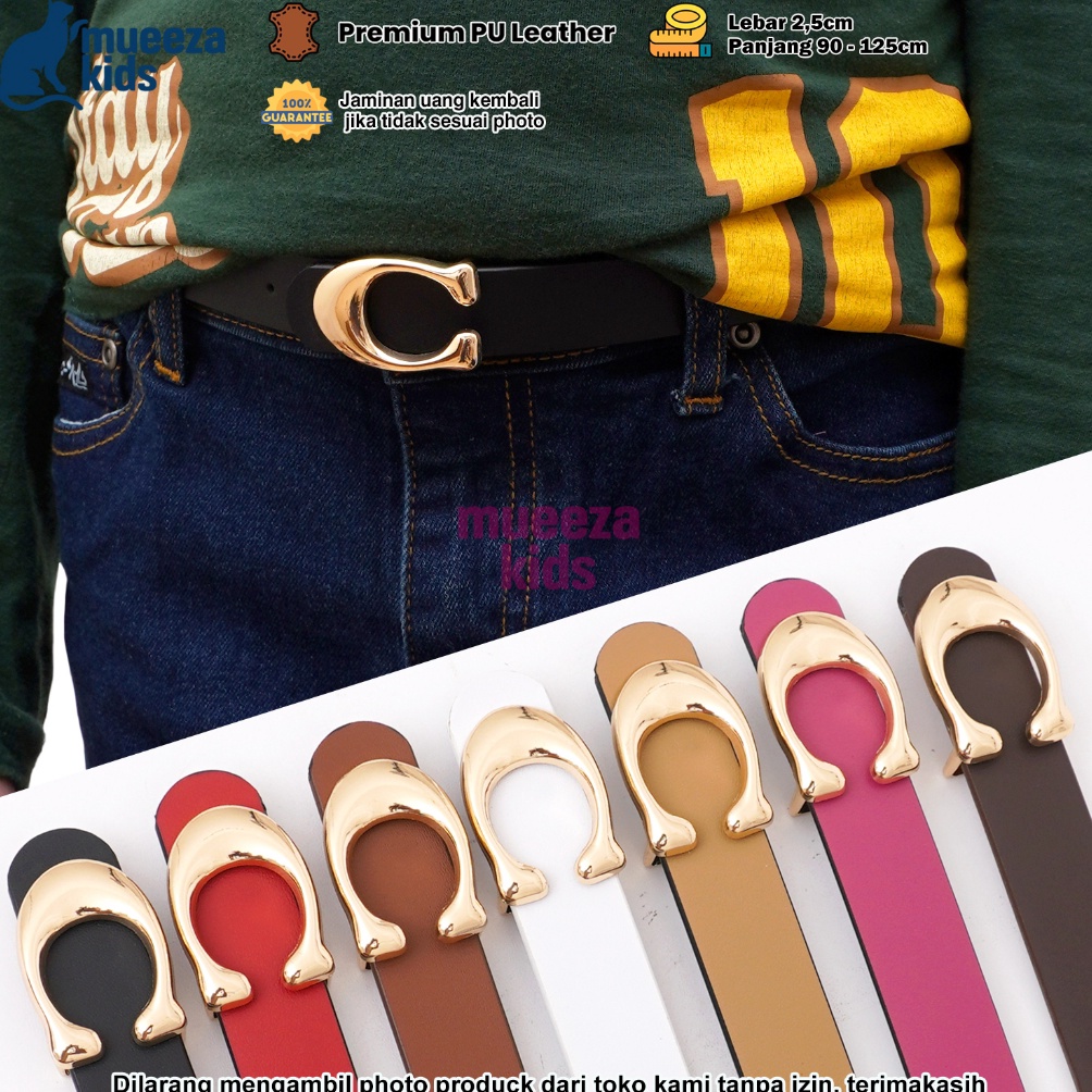 KODE I6O9 Ikat Pinggang Anakanak Wanita Dan Anak Cowok Sabuk Kulit Anak Lebar 25cm