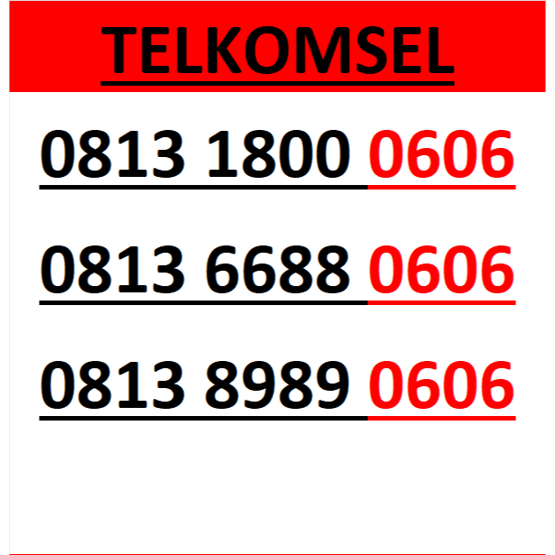 nomor cantik simpati telkomsel seri 0606 murah lengkap w3500