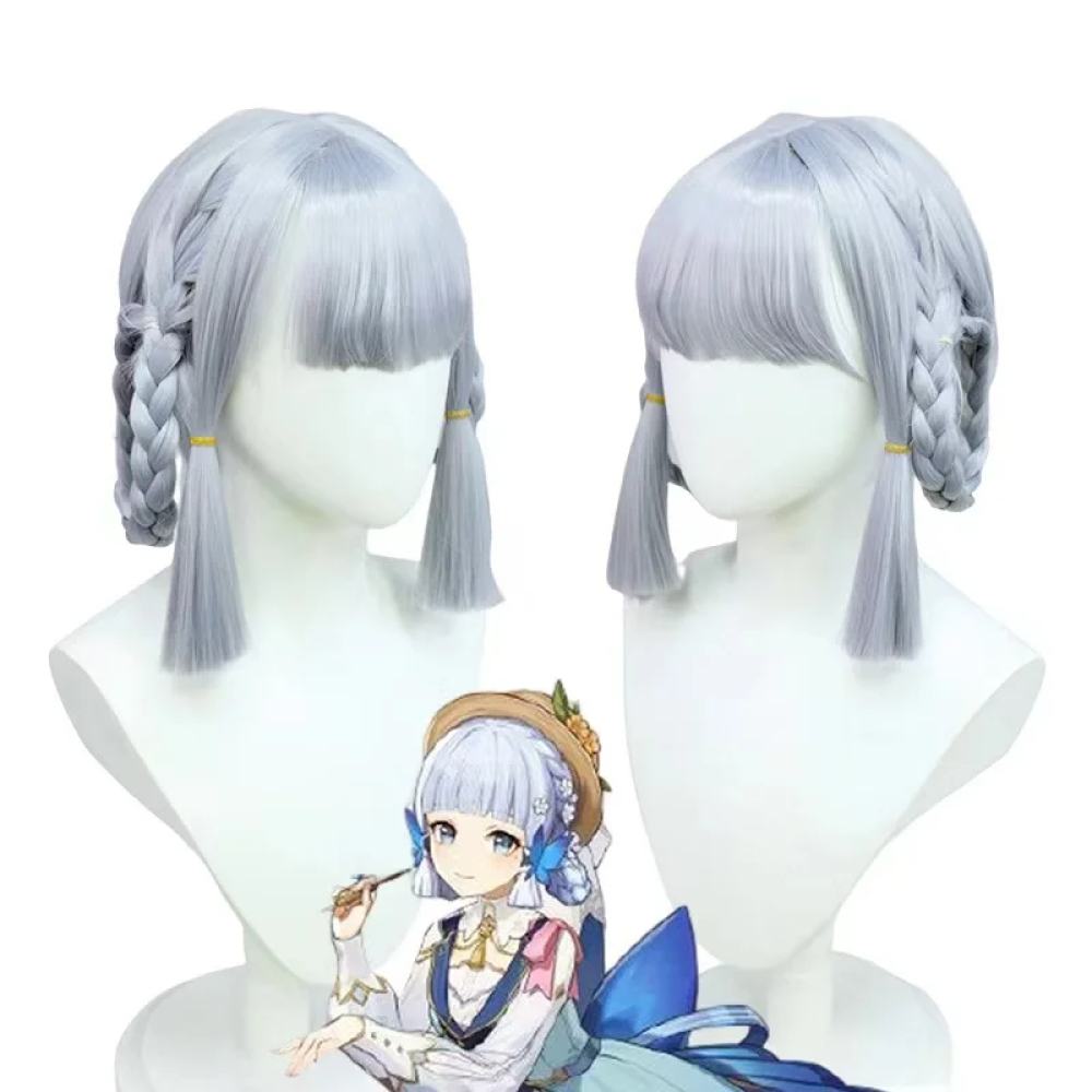 Wig Rambut Palsu Genshin Impact Kamisato Ayaka Cosplay