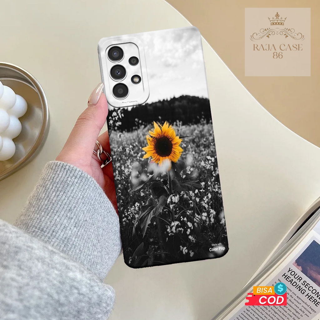 Case Samsung Galaxy A13 - Rajacase - casing Samsung A13 - Motif Softcace Bunga - Pelindung handphone