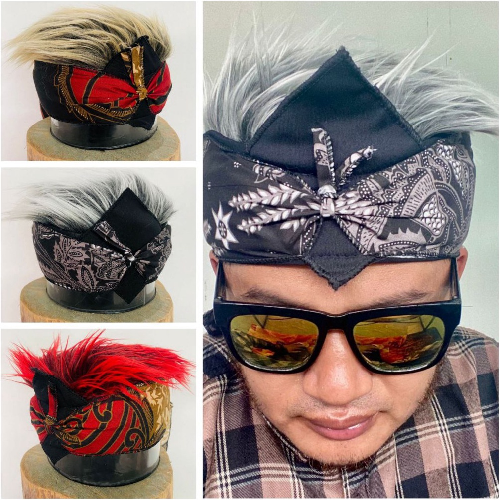 KODE U8Z6 Udeng Rambut Palsu  Udeng Batik  Udeng Bali  Udeng Banyuwangi  Udeng Hitam  Udeng Jadi  Ud