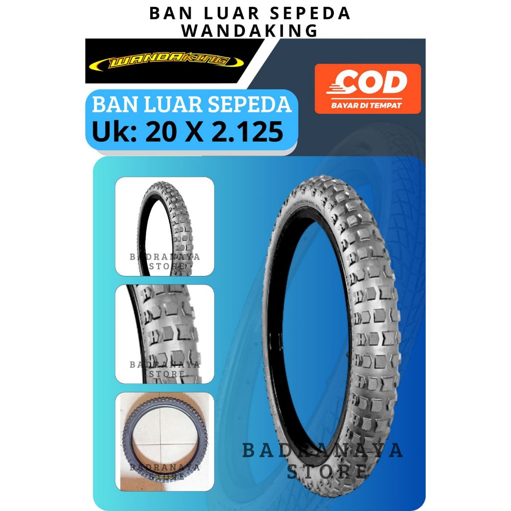 NEW - BAN LUAR SEPEDA ANAK MTB BMX LIPAT UK.20 X 2.125 INCH ATLANTIS BY KINGLAND