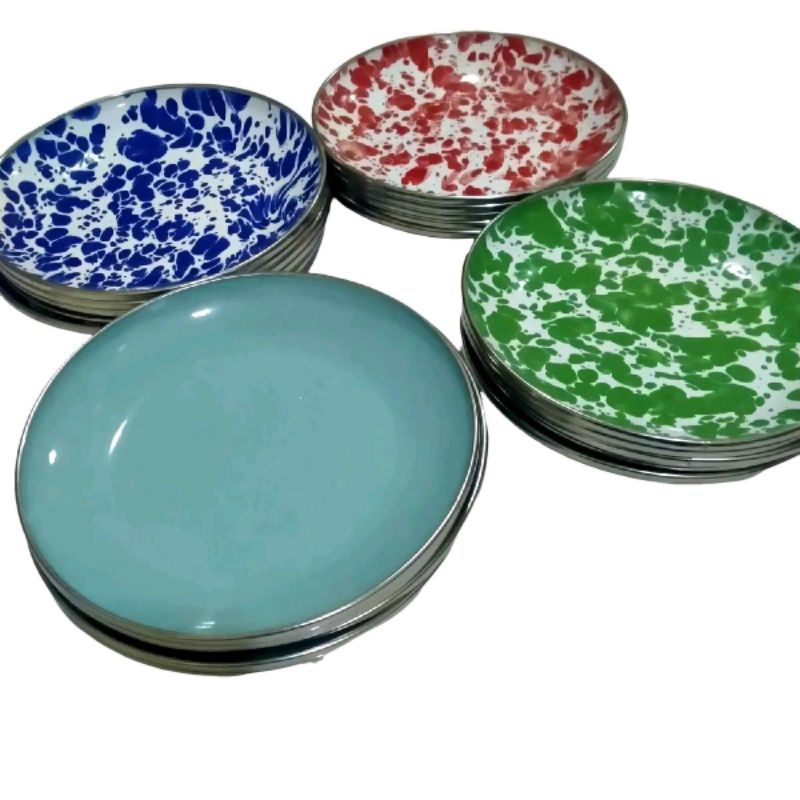 Lepek tatakan gelas blirik stainless tebal ukuran 15cm