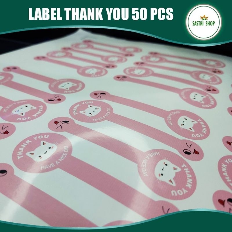 

Bisa Custom Stiker Label Thank You Have a Nice Day Pink Isi 50 pcs Stiker Label Murah!