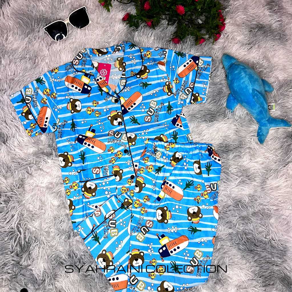 Piyama Anak Setelan Baju Tidur Anak Laki-Laki Umur 4-6 Tahun