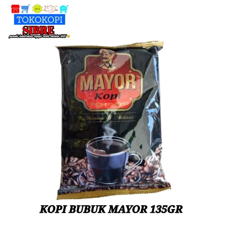 kopi bubuk hitam mayor 135gr