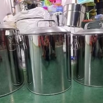 Free dus bubble panci tinggi oblong / dandang bakso stenlis / tong bubur stainless 40 cm