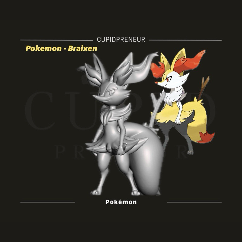 3D Coloring Pokemon | (Braixen)