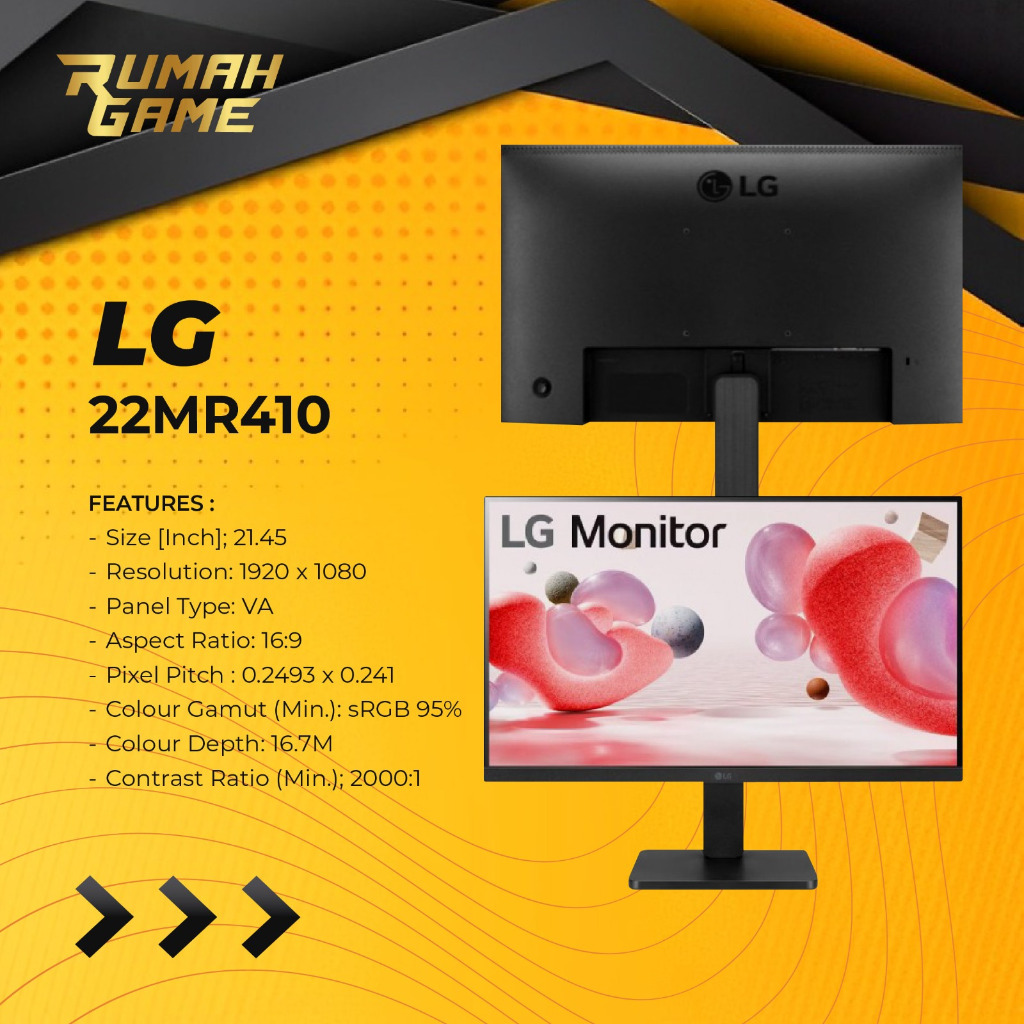 LED Monitor LG 22MR410 22" FHD VA 5ms 100Hz Hdmi VGA Monitor 22 Inch 22inch
