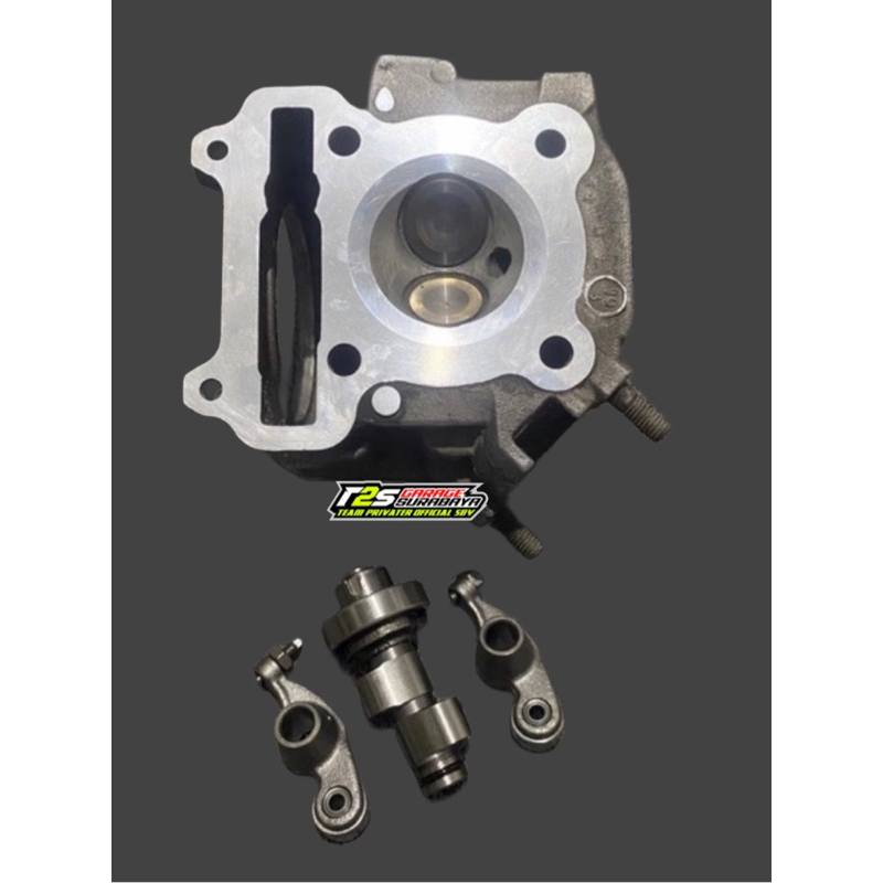 Head Mio Istimewa klep STD atau klep 24/20 modif racing + kubah 58 pnp noken lift tinggi 