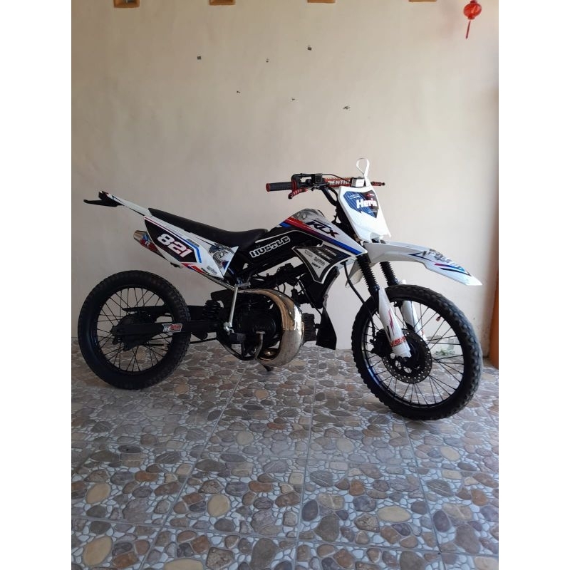 Knalpot udang fizr trail bahan chrome