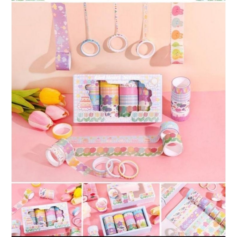 

20pcs Washi Tape Motif -- Selotif Motif - Isolasi Kecil
