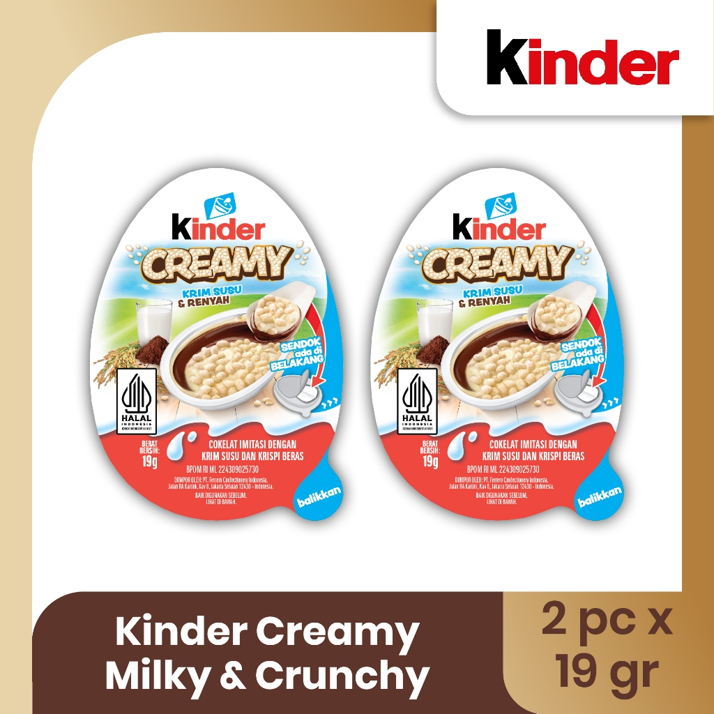 

Kinder Creamy Milky & Crunchy 19gr - TWINPACK