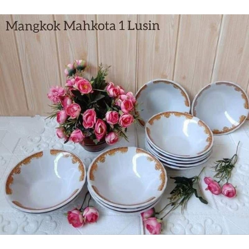 MANGKOK KERAMIK MAHKOTA 1 LUSIN