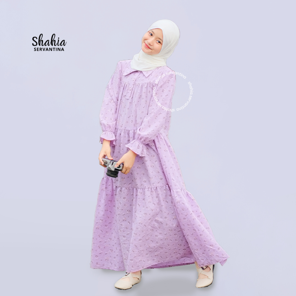 Qinara Teenager Dress Cotton Remaja Gamis Anak Usia Tanggung 10-17 Tahun