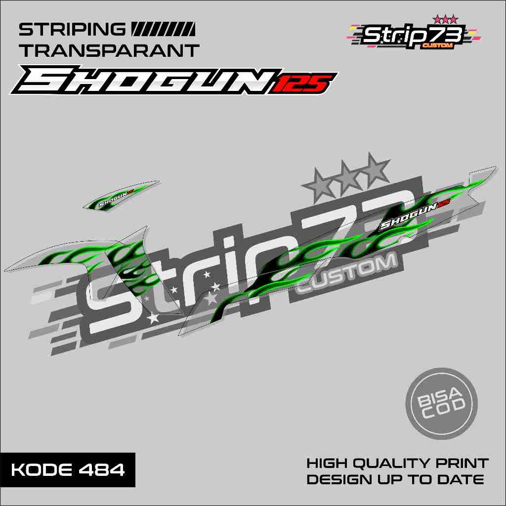 484 STRIPING TRANSPARAN SHOGUN 125 - STRIPING TRANSPARAN SHOGUN 125 HOT FIRE
