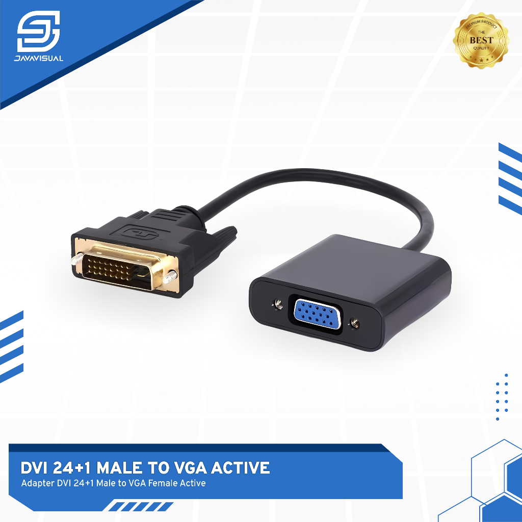 [JaVis] Kabel Converter DVI 24+1 to VGA FEMALE Active Adapter DVI-D 24 1 HDTV