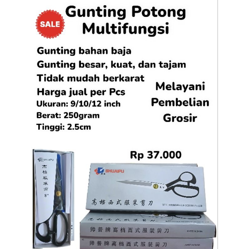 

{APM}Gunting Potong Bahan Kertas/ Kain/ Merek Shuaipu