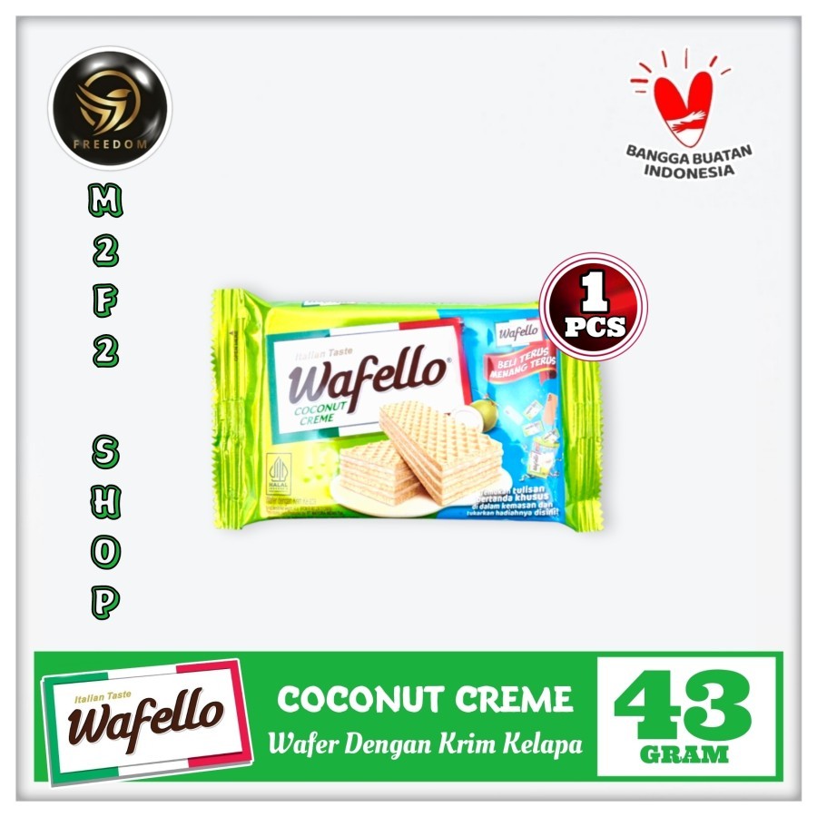 

Roma Wafer Wafello Coconut Creme | Krim Kelapa - 43 gr (Kemasan Satuan)