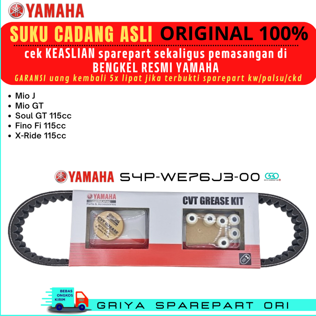 Vanbelt Mio J Original Yamaha Vanbelt Mio GT Ori Yamaha Vanbelt Mio Soul GT 115 Original Vanbelt Fin