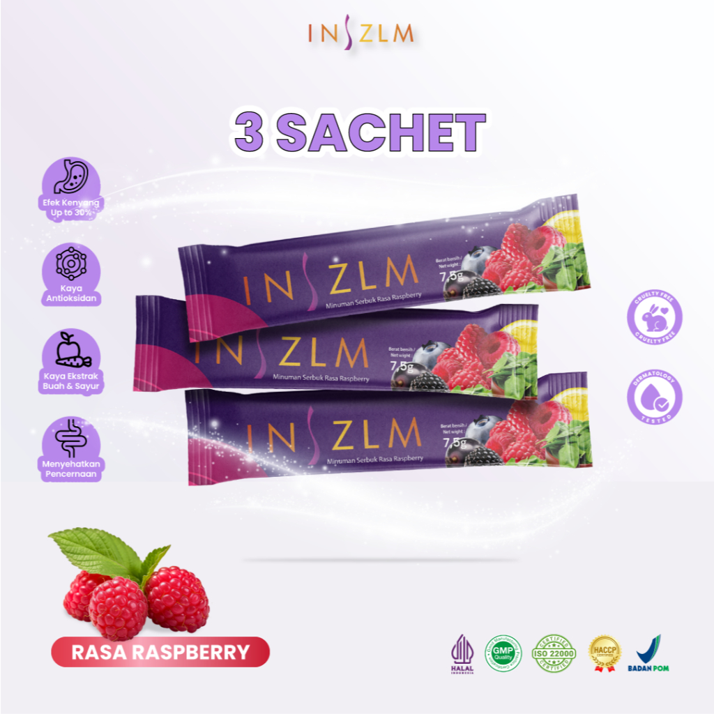 

Inszlm Fiber Minuman Diet Serat & Suplemen Detox - 3 Sachet